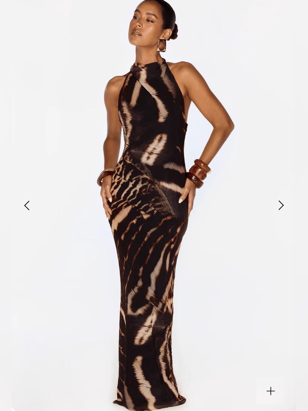 MURCI UK TIGRIS Printed Beaded Maxi Dress SZ 6